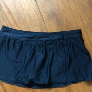 Women’s Black Swim Skirt Bikini Bottom - Classic Coverage